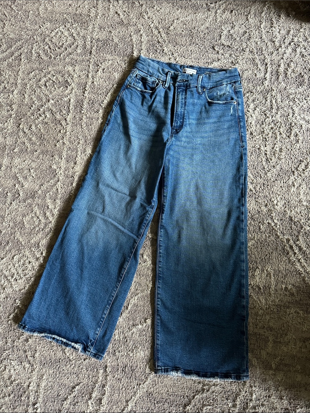 Good American Palazzo Cropped Jeans